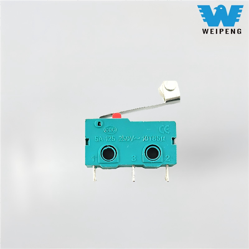 Buton de contact 5A/125V 250V Mâner drept, cu trei pini, întrerupător limită de cursă