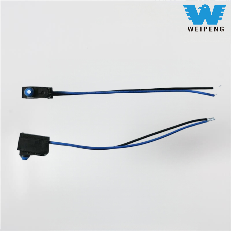 Micro întrerupător cu buton de apăsare de tip pin, rezistent la apă, cu cabluri