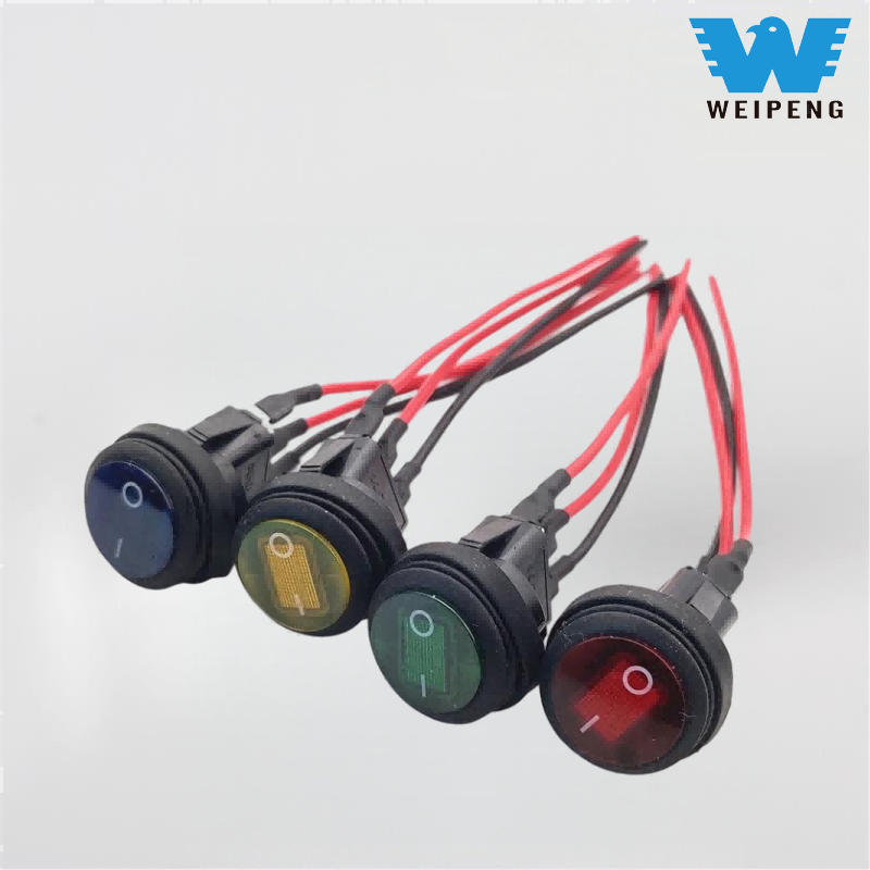 Întrerupător rotund impermeabil pentru barcă Weipeng cu fir